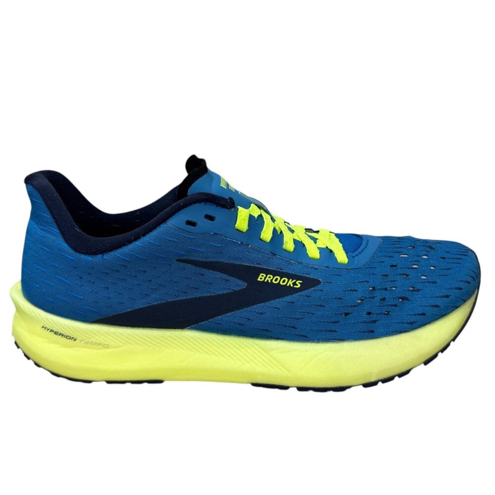 Brooks Hyperion Tempo Mens 8 Blue Yellow Speed Trainer Running Shoe